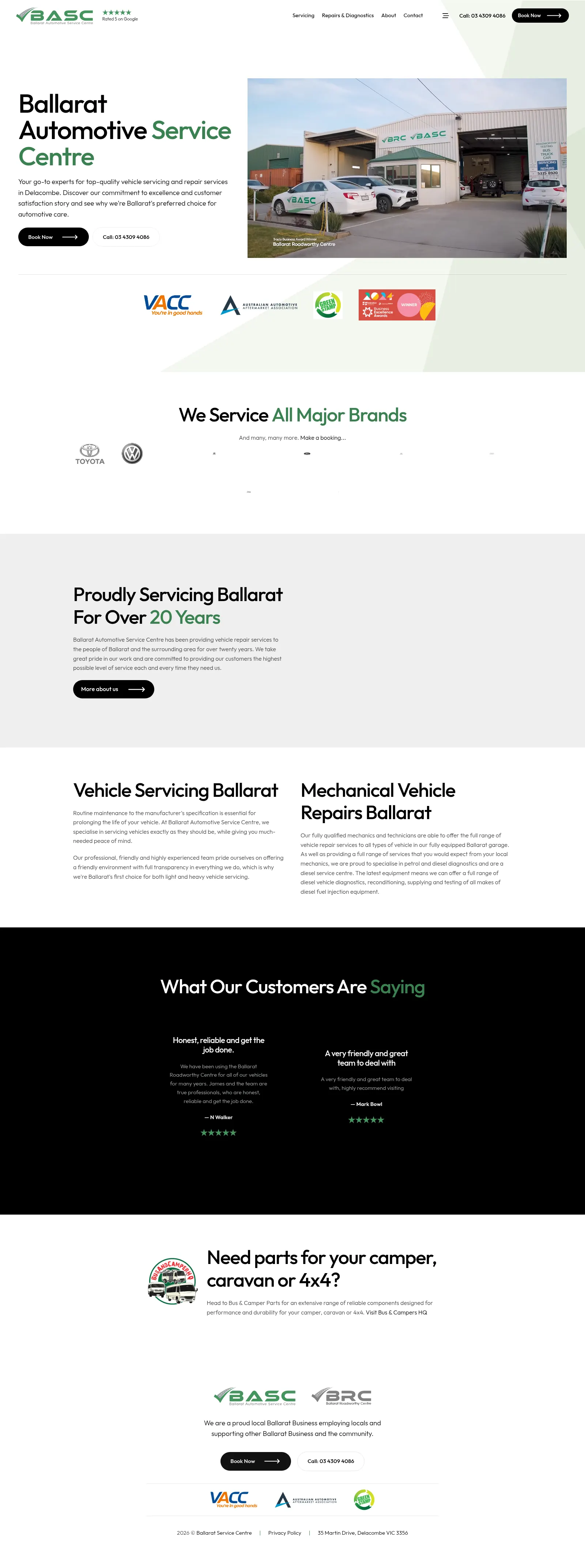 BASC website screen